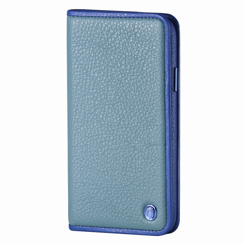 C. Edge Leather Folio_LUX_iPhone XR Italian Leather Case - Folio Blue