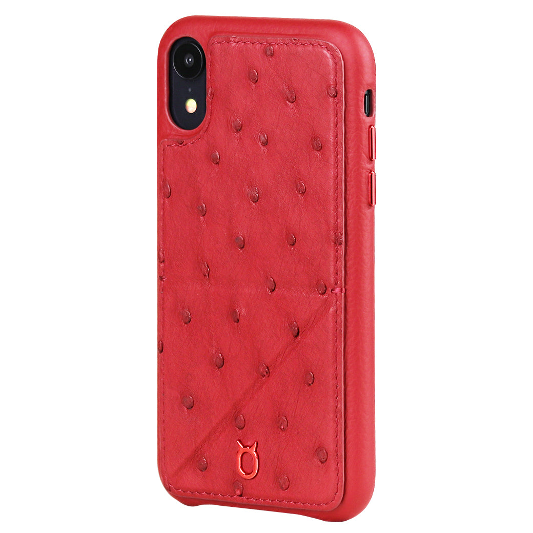 Ostrich Leather Case_ iPhone XS Max Italian Leather Case - iToro