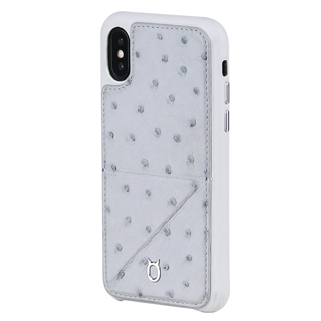 Ostrich Leather Case_ iPhone XS Max Italian Leather Case - iToro