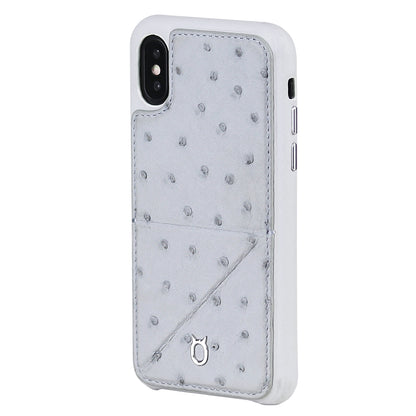 Ostrich Leather Case_ iPhone XS Max Italian Leather Case - iToro