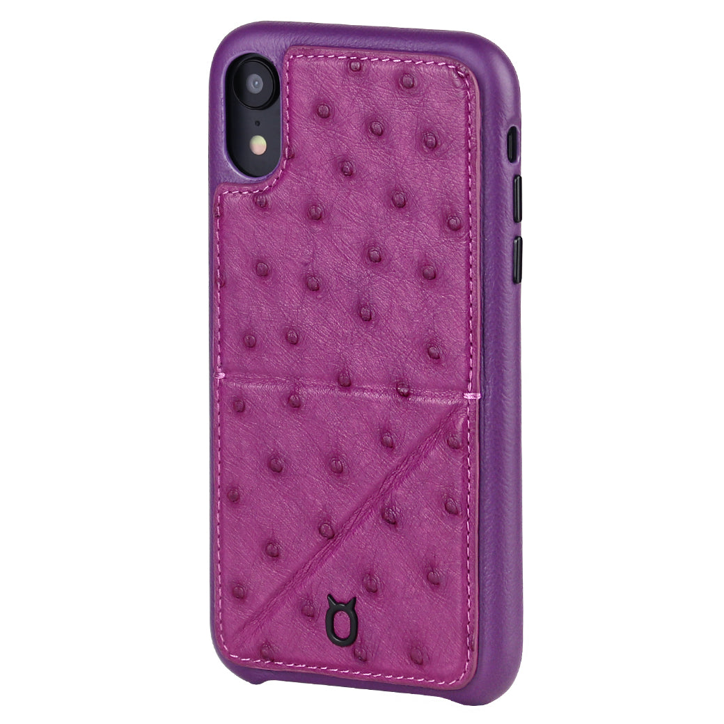 Ostrich Leather Case_ iPhone XS Max Italian Leather Case - iToro