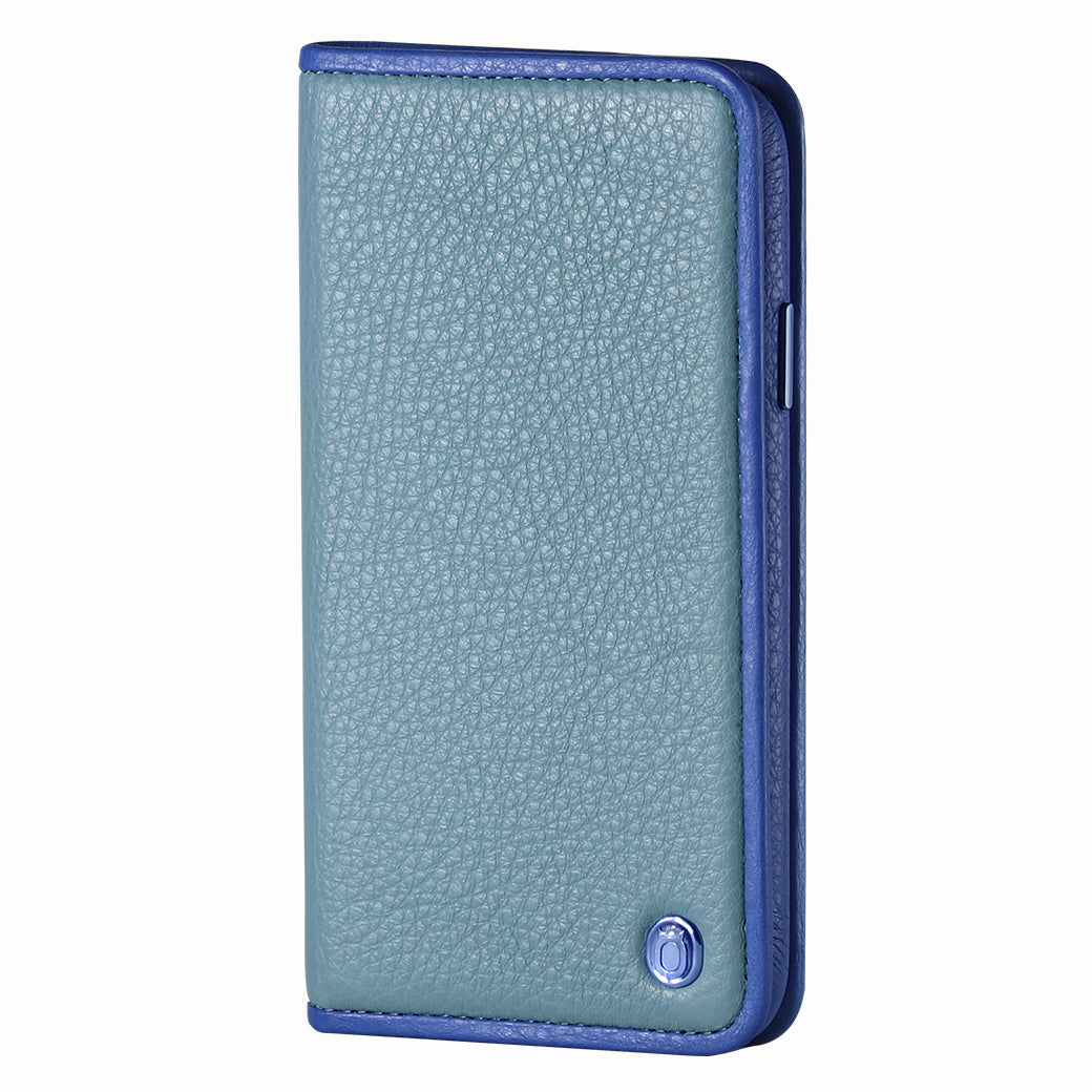 C. Edge Leather Folio_LUX_iPhone XS MAX Italian Leather Case - Folio Blue