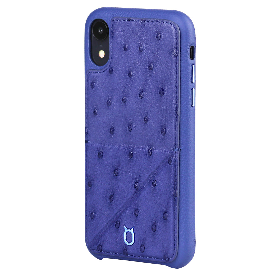 Ostrich Leather Case_ iPhone XS Max Italian Leather Case - iToro