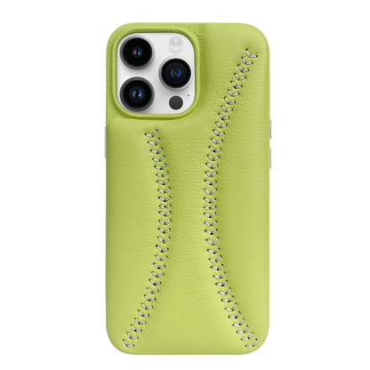 Baseball Designed iPhone 14 Pro Max Leather Case