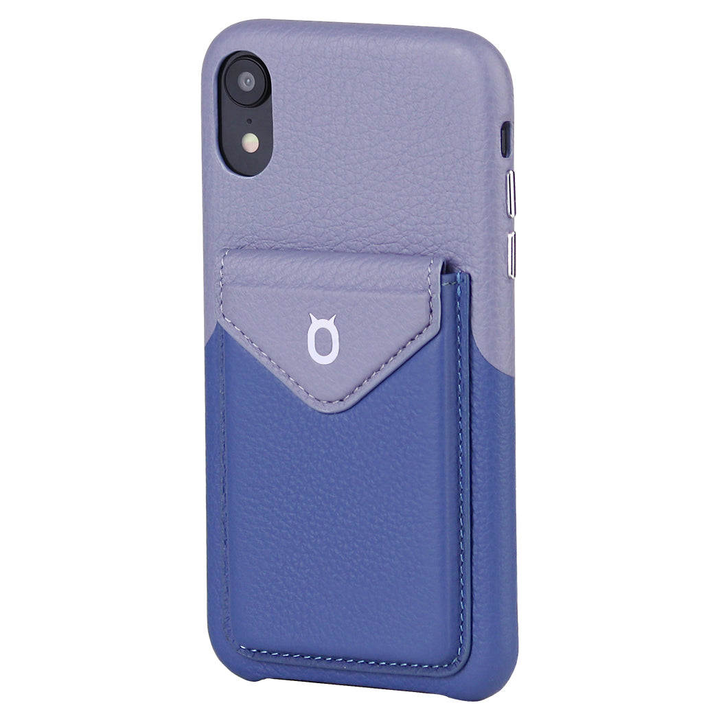 Cover & Go FX _ iPhone XR Italian Leather Case - Blue&Purple