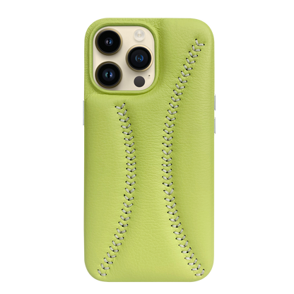 Baseball Designed iPhone 14 Pro Max Leather Case