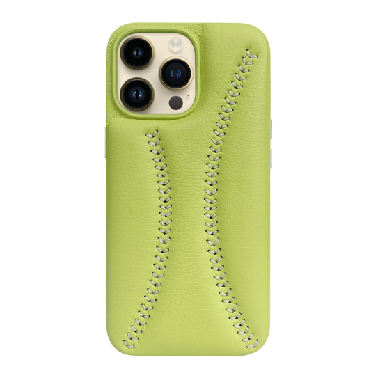 Baseball Designed iPhone 14 Pro Max Leather Case