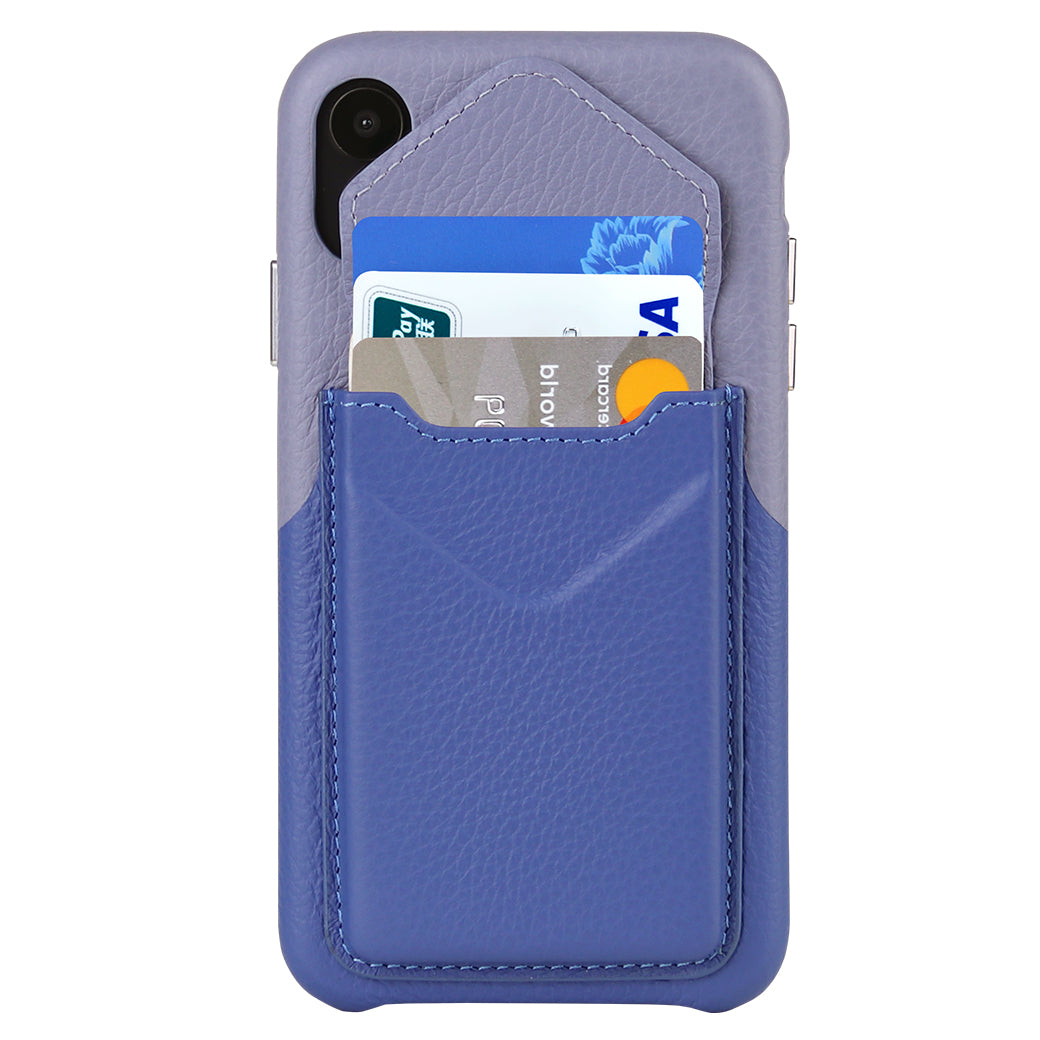 Cover & Go FX _ iPhone XS Max Italian Leather Case - Blue&Purple