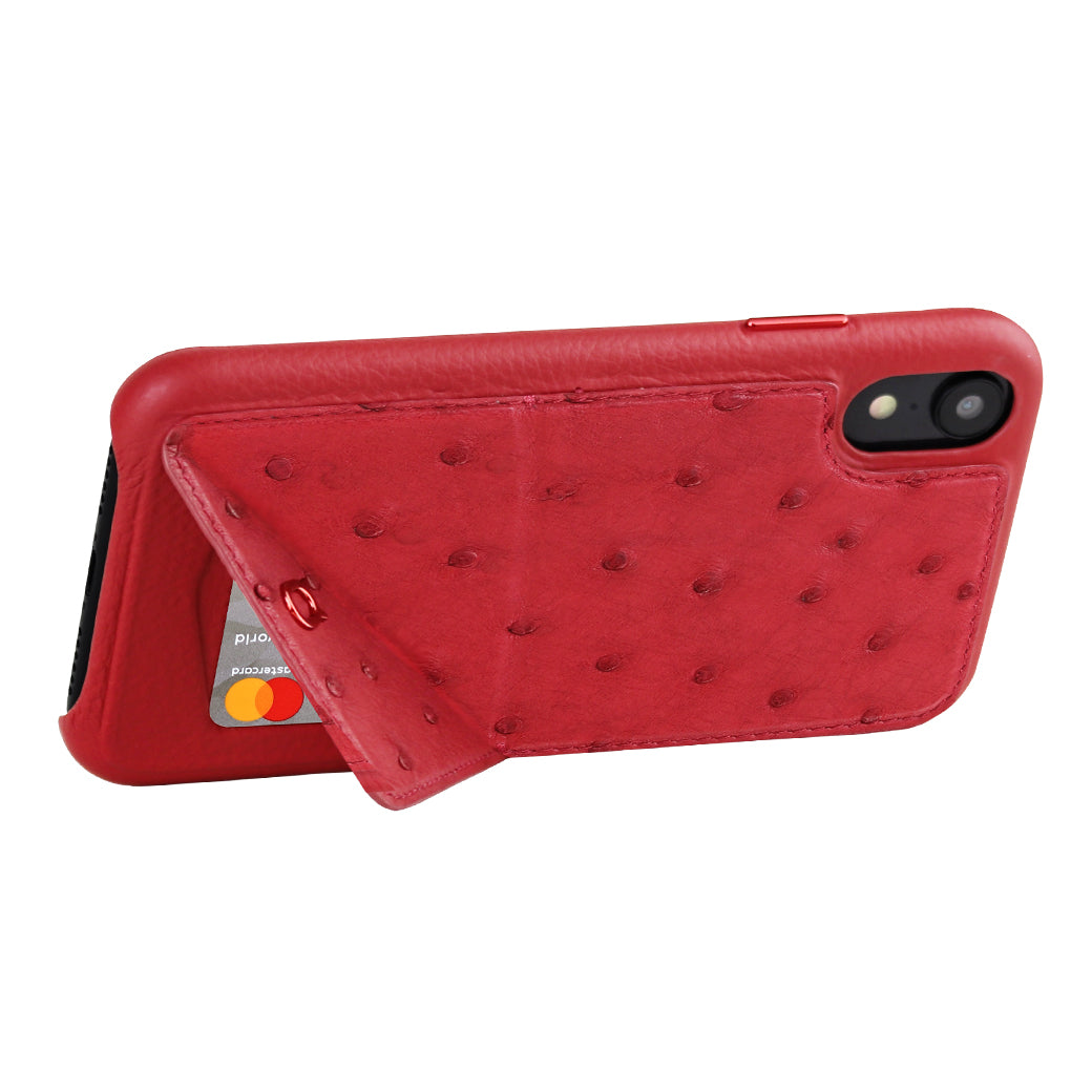 Ostrich Leather Case_ iPhone XS Max Italian Leather Case - iToro