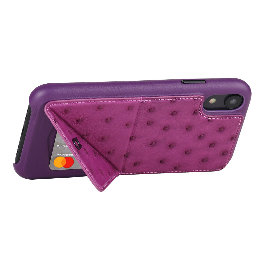 Ostrich Leather Case_ iPhone XS Max Italian Leather Case - iToro