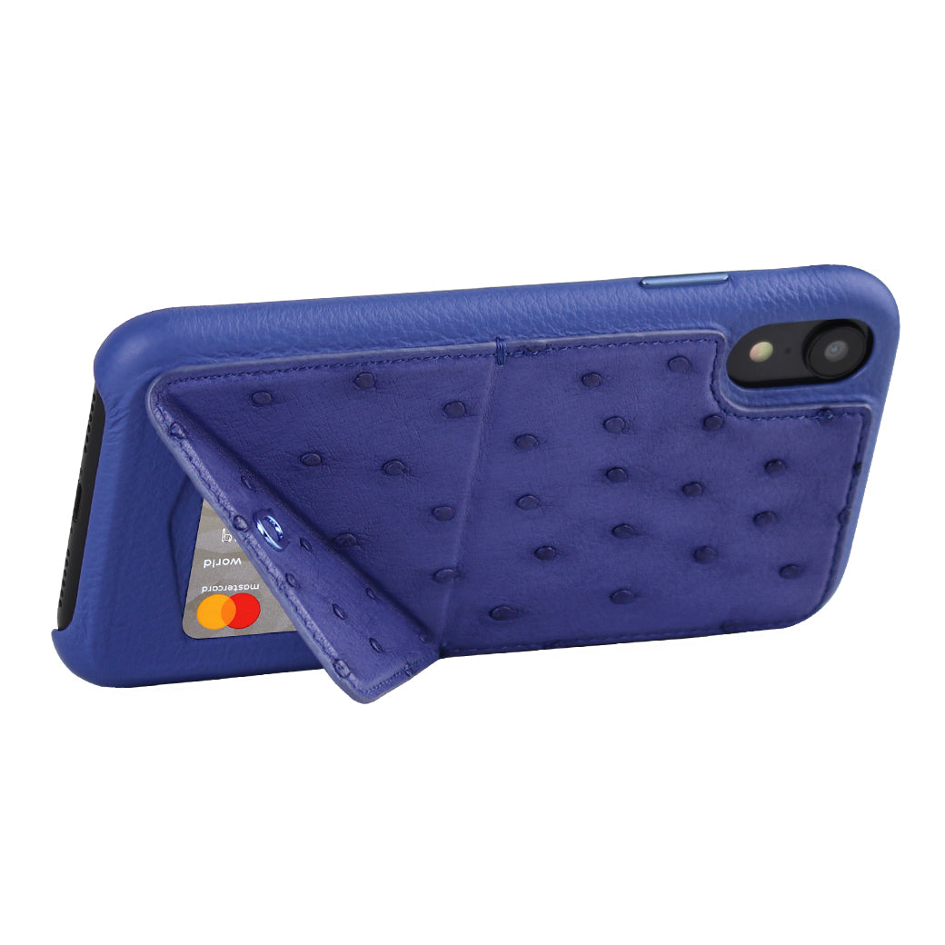 Ostrich Leather Case_ iPhone XS Max Italian Leather Case - iToro