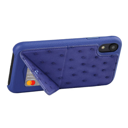 Ostrich Leather Case_ iPhone XS Max Italian Leather Case - iToro