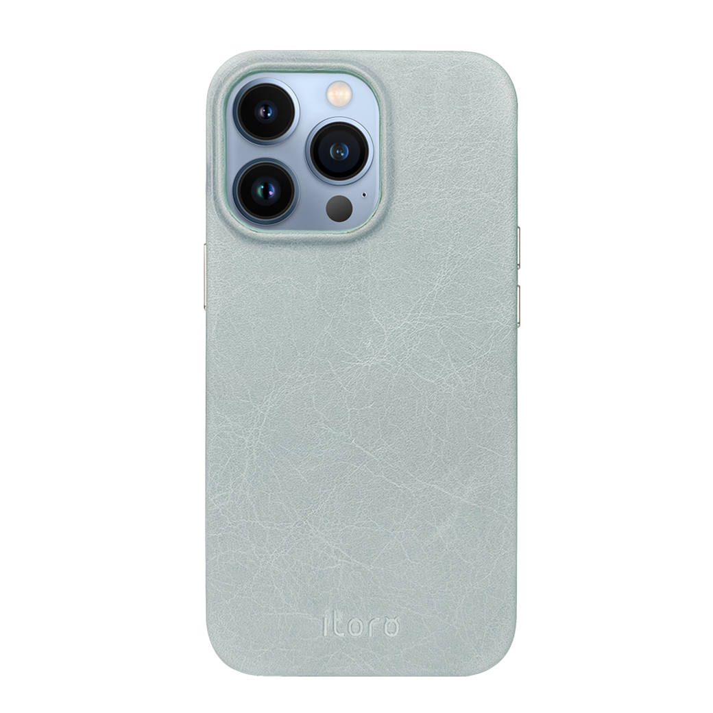 iPhone 13 Pro Leather Case - Grey