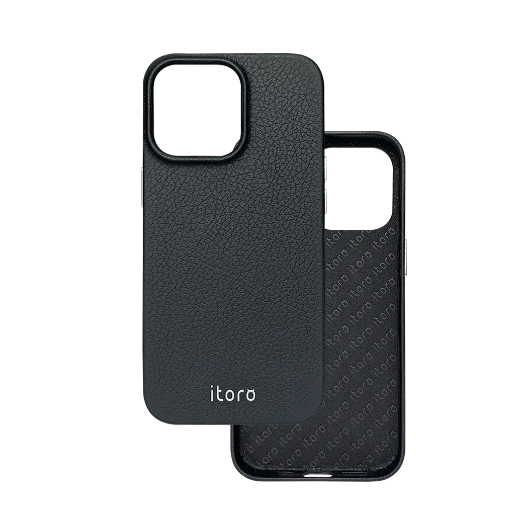 iPhone 13 Pro Max Leather Case - Black