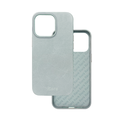 iPhone 13 Pro Max Leather Case - Grey