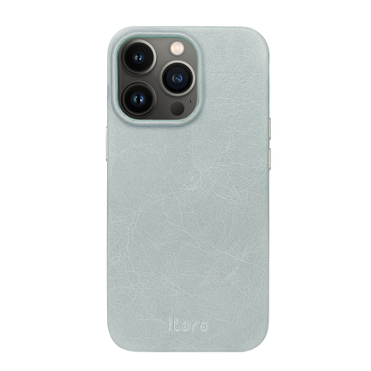 iPhone 13 Pro Leather Case - Grey