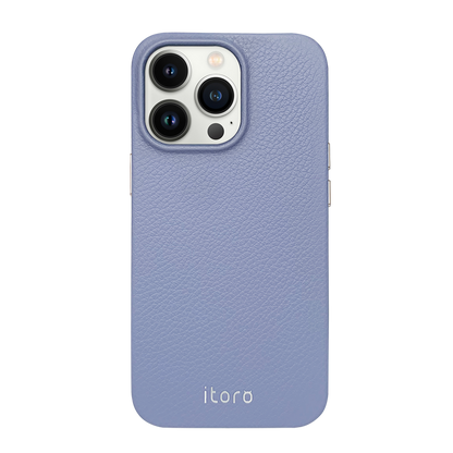 iPhone 13 Pro Max Leather Case - Purple