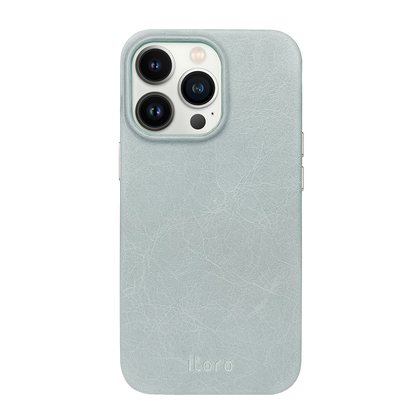 iPhone 13 Pro Max Leather Case - Grey