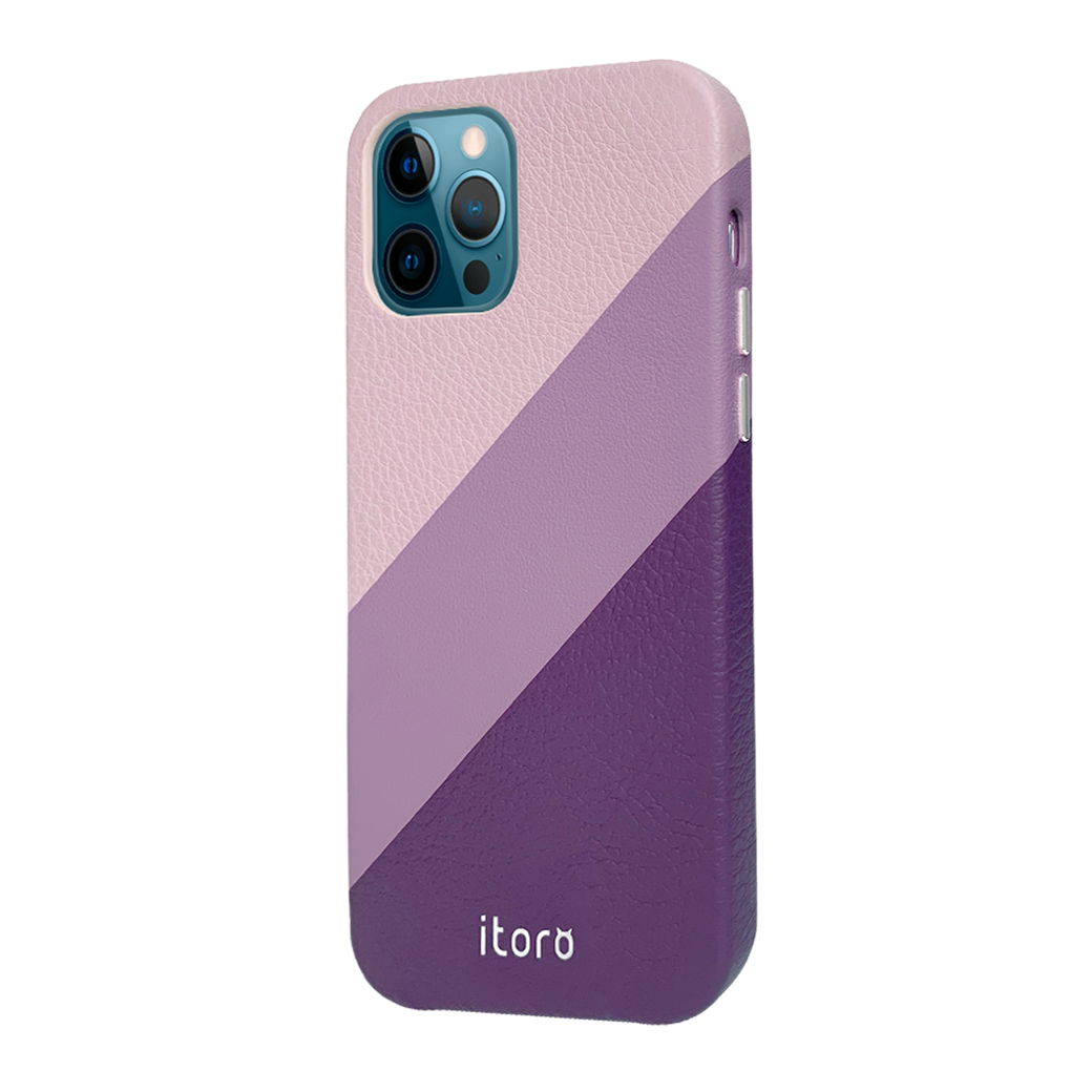 iPhone 12 | 12 Pro Italian Leather Case _ Gradient Splicing
