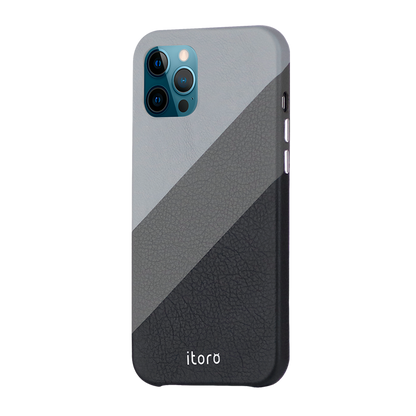 iPhone 12 | 12 Pro Italian Leather Case _ Gradient Splicing