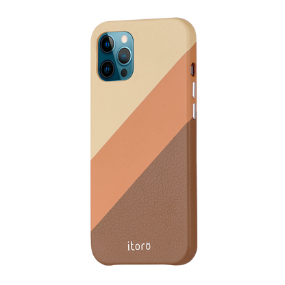 iPhone 12 | 12 Pro Italian Leather Case _ Gradient Splicing