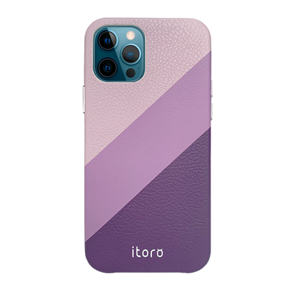 iPhone 12 | 12 Pro Italian Leather Case _ Gradient Splicing