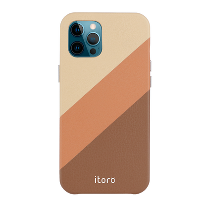 iPhone 12 | 12 Pro Italian Leather Case _ Gradient Splicing