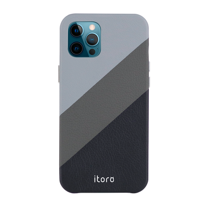 iPhone 12 | 12 Pro Italian Leather Case _ Gradient Splicing