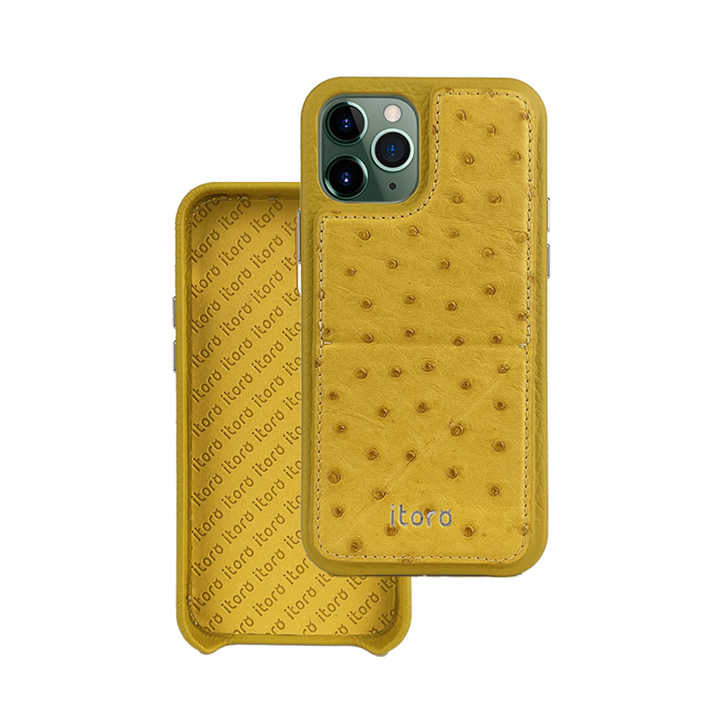 Ostrich Leather iPhone 12 | 12 Pro Case _ Stand Function