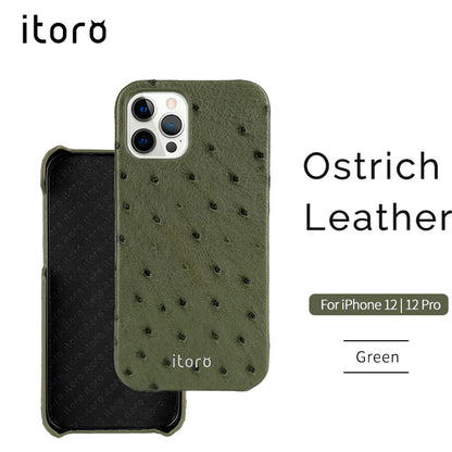 Ostrich Leather iPhone 12 | 12 Pro Case _ Unique