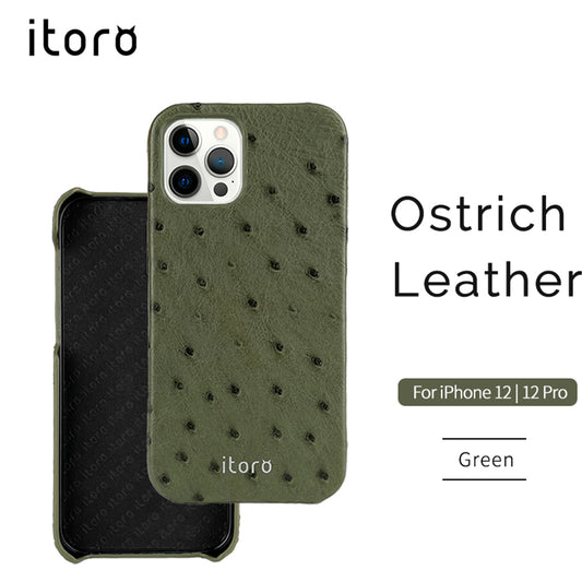 Ostrich Leather iPhone 12 | 12 Pro Case _ Unique