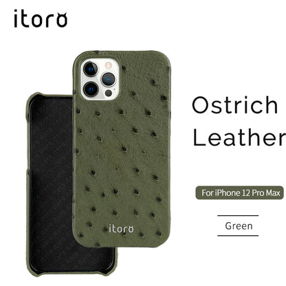 Ostrich Leather iPhone 12 Pro Max Case _ Unique