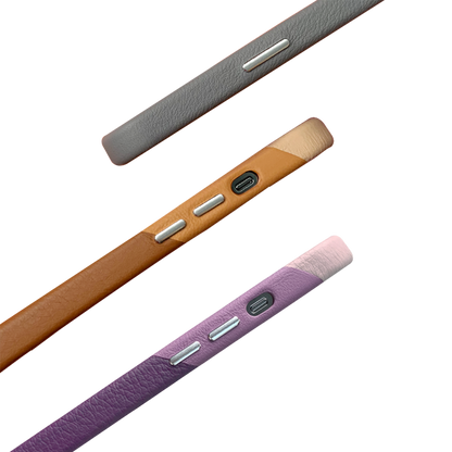 iPhone 12 | 12 Pro Italian Leather Case _ Gradient Splicing