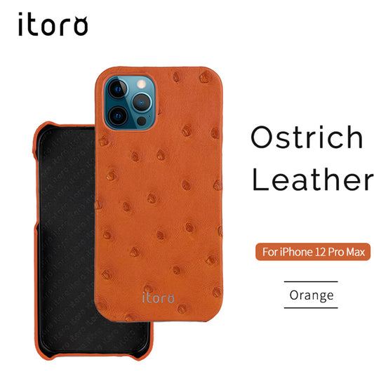 Ostrich Leather iPhone 12 Pro Max Case _ Unique