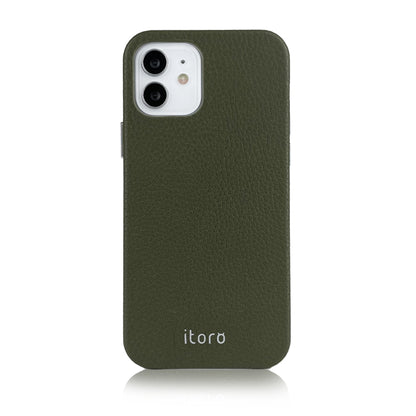 iPhone 12 | 12 Pro Leather Case_ITALY Leather - Army green