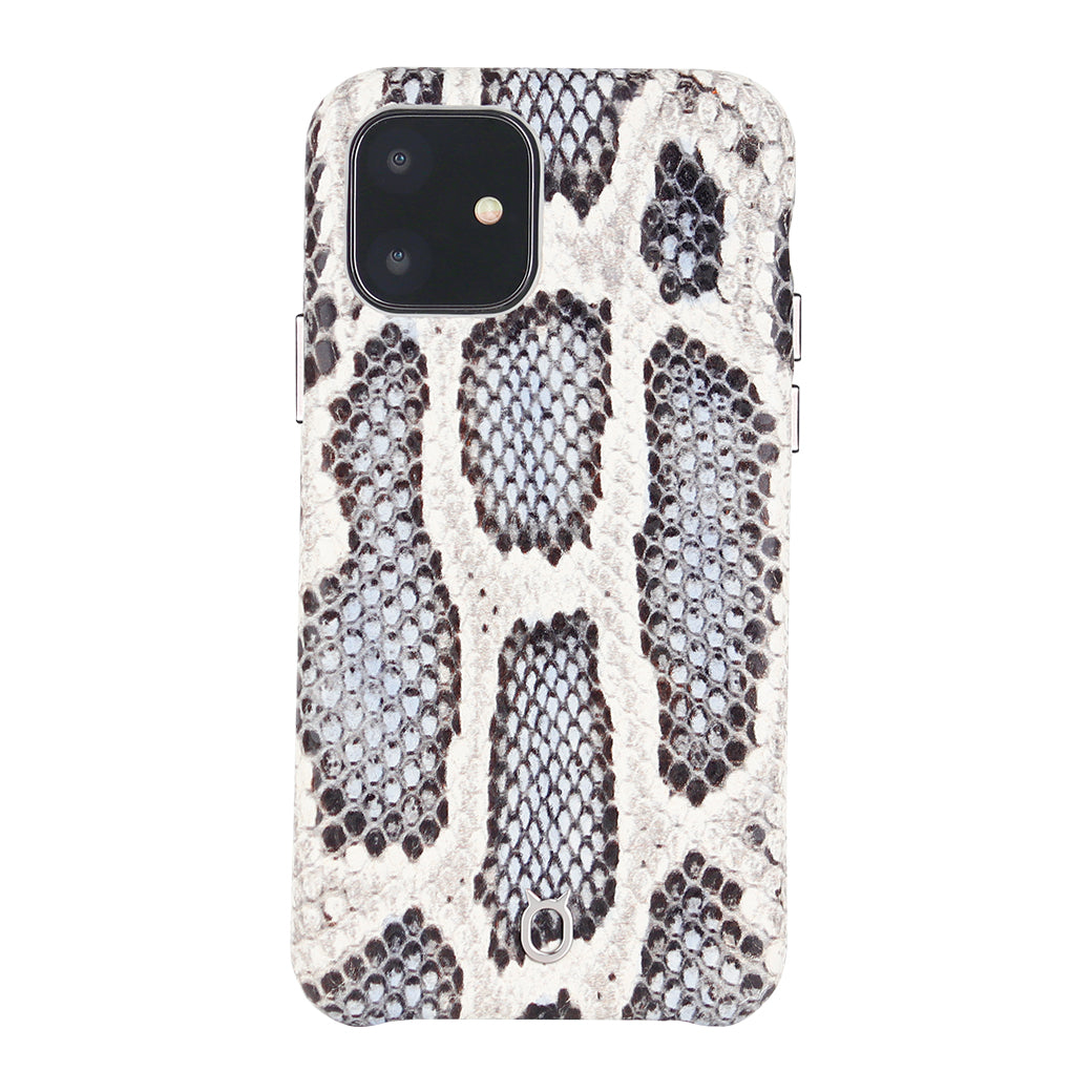iPhone 11 Italian Python Series Leather Case - White