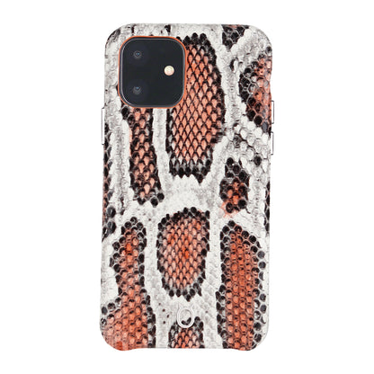 iPhone 11 Italian Python Series Leather Case - Orange