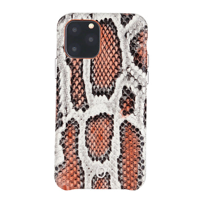 iPhone 11 Pro Italian Python Series Leather Case - Orange