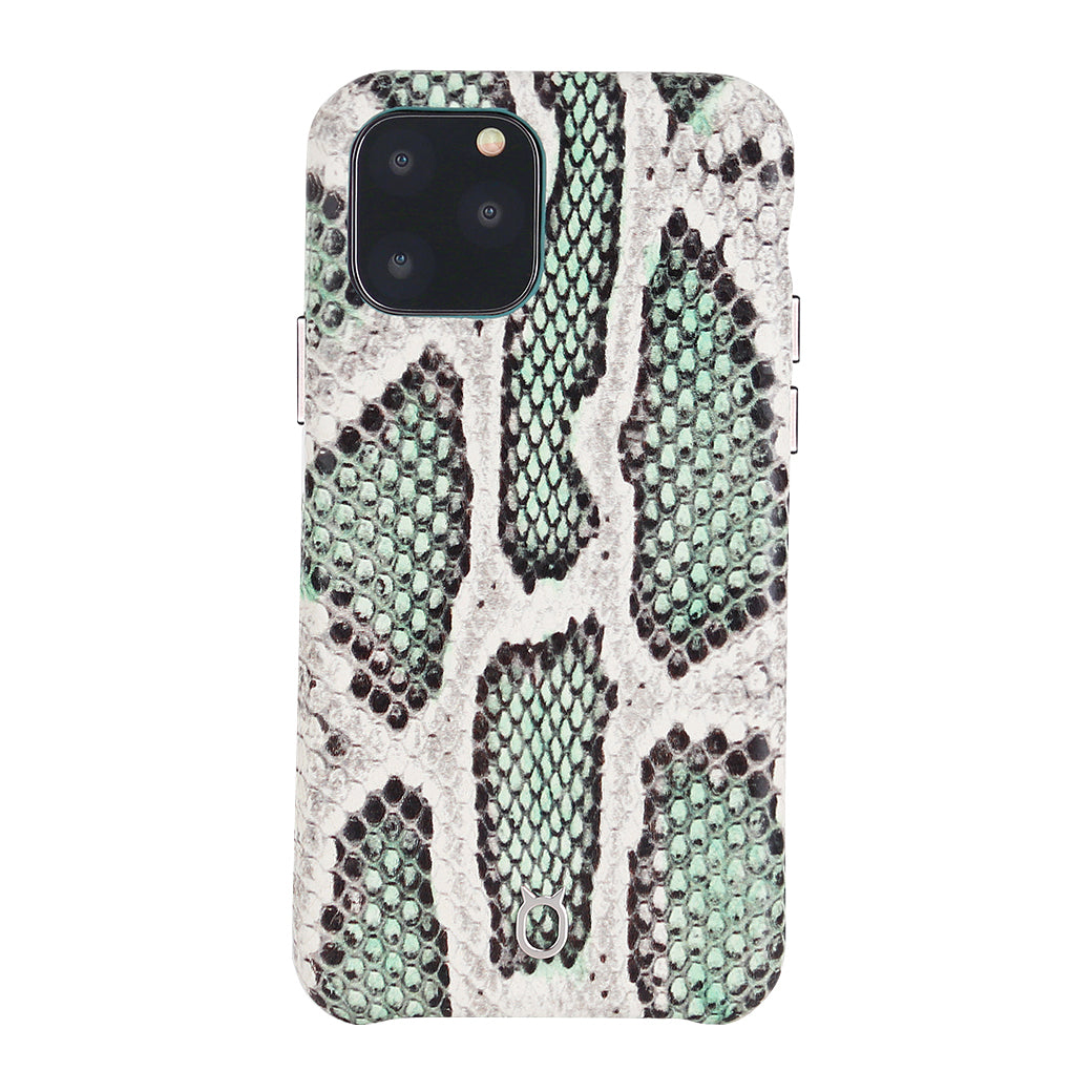 iPhone 11 Pro Max Italian Python Series Leather Case - Green