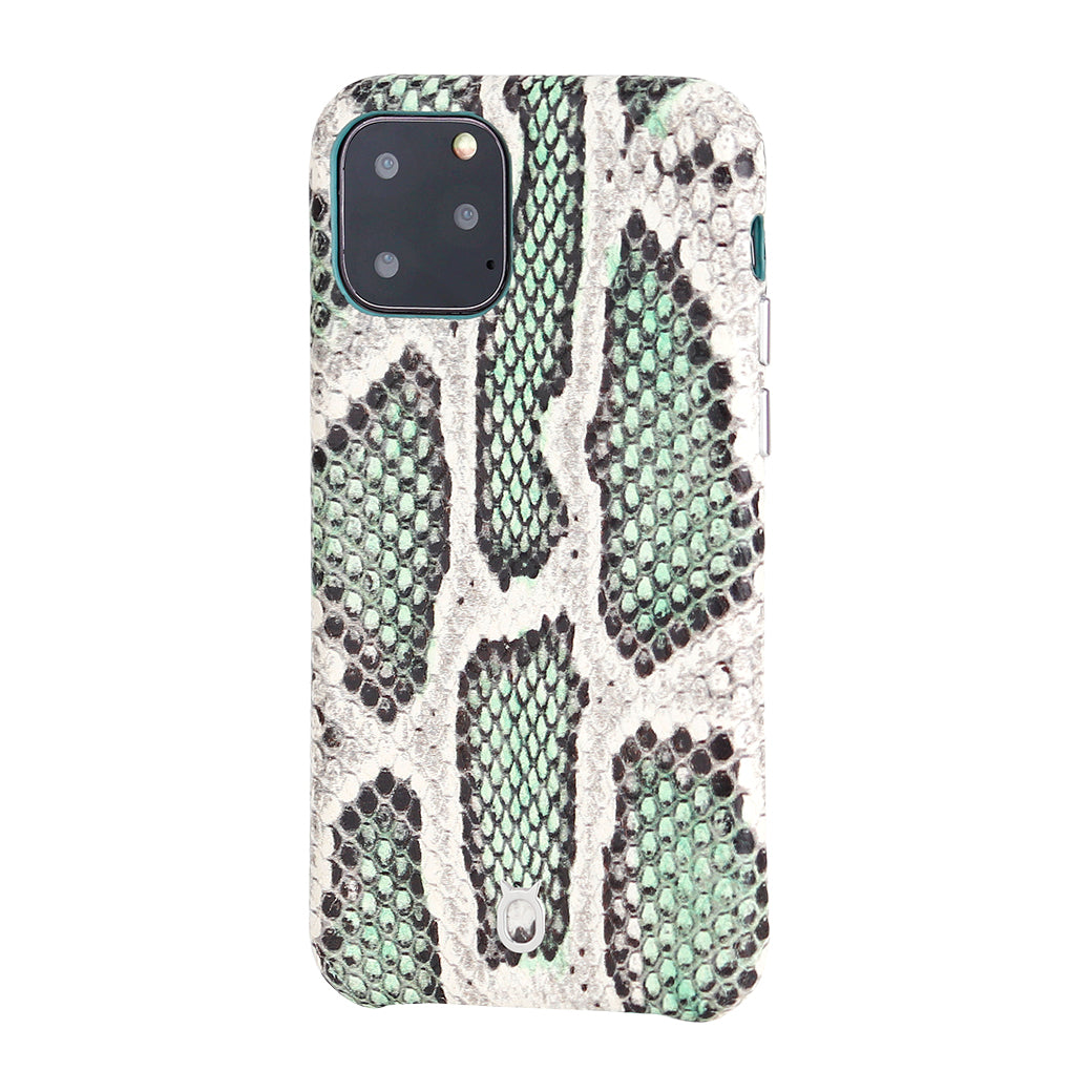 iPhone 11 Pro Max Italian Python Series Leather Case - Green