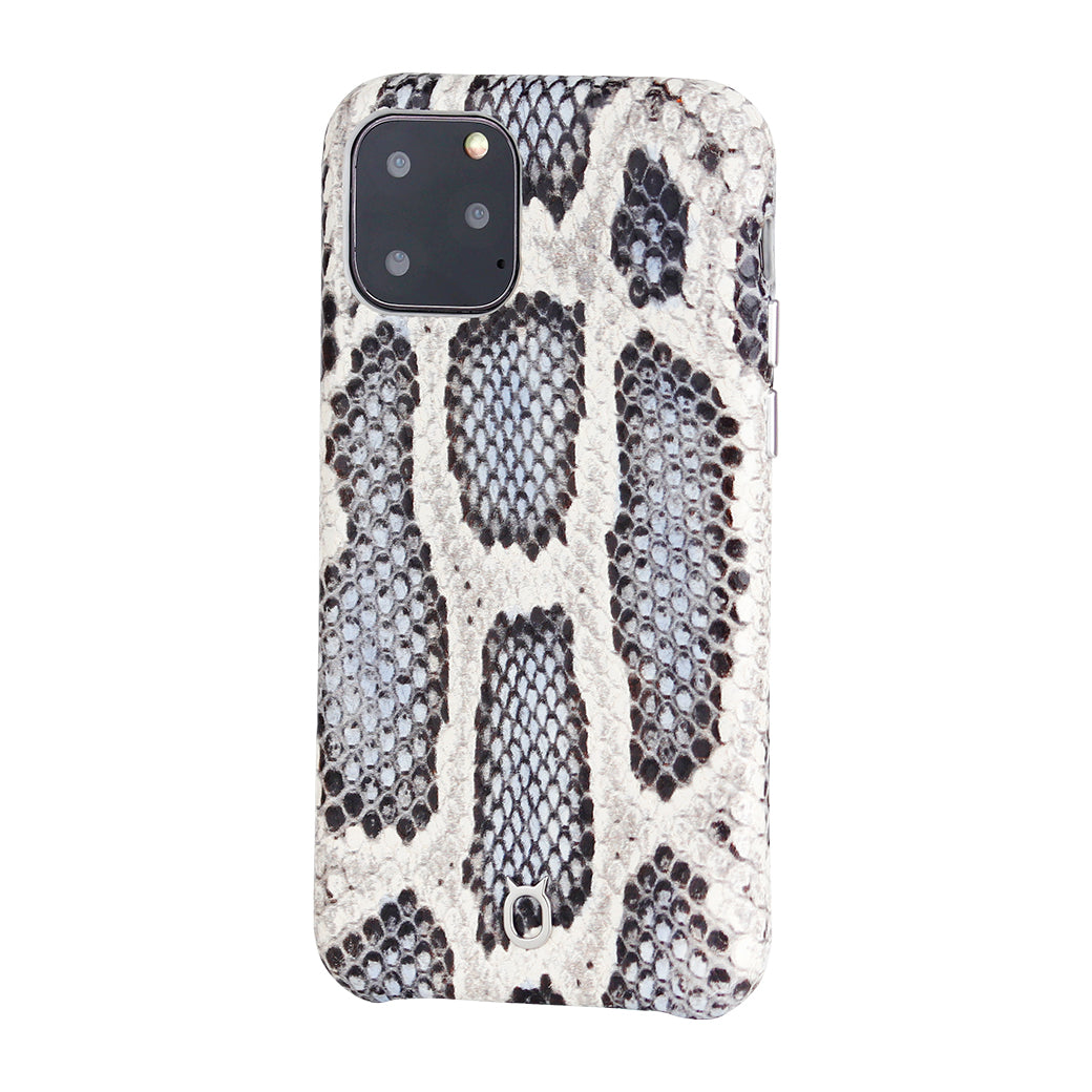 iPhone 11 Pro Max Italian Python Series Leather Case - White