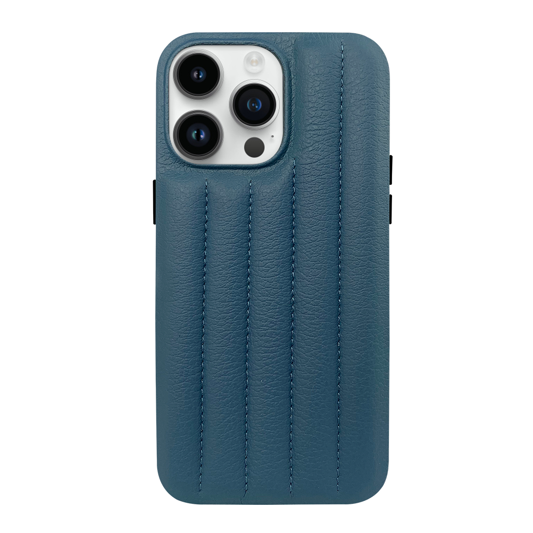 iPhone 14 Pro Max Leather Wallet Case - Monaco Blue