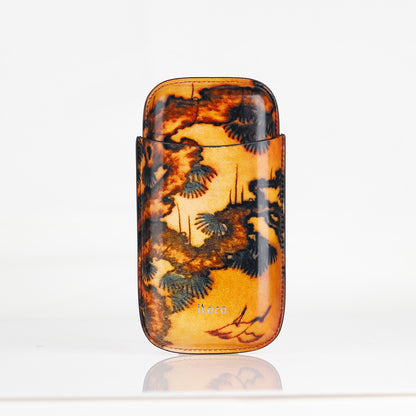 Classy Italian Premium Leather Landscape Painting Design Cigar Case