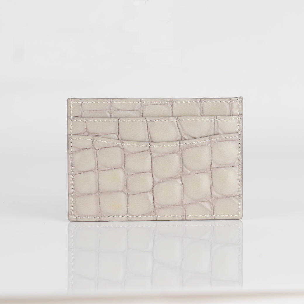 Crocodile embossed Premium leather Credit card case