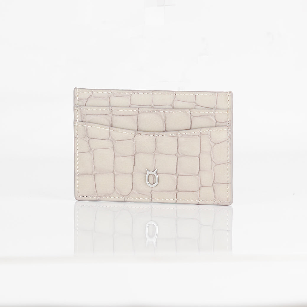 Crocodile embossed Premium leather Credit card case
