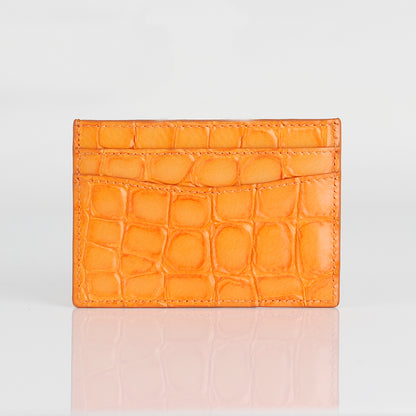 Crocodile embossed Premium leather Credit card case