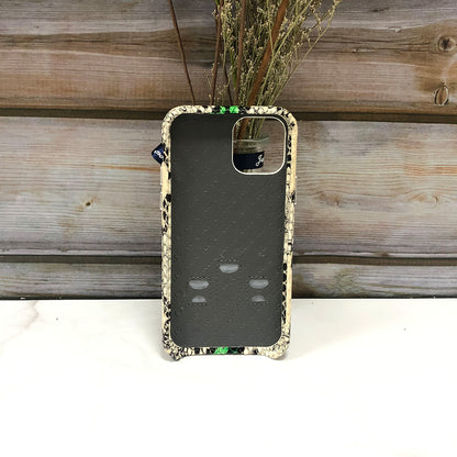 Snake embossed Elasticity Kickstand Leather Phone case iPhone 11