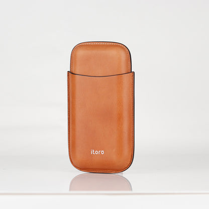 Brown Classy Italian Premium Leather Cigar Case