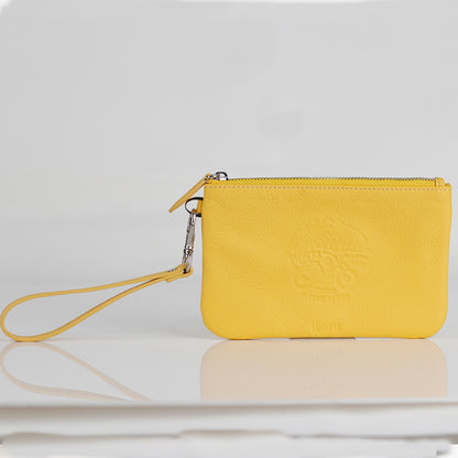 Embossing Series Italian Premium Leather Zipper Pocket Bag