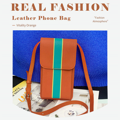 Splicing Design Italian Leather Phone Bag